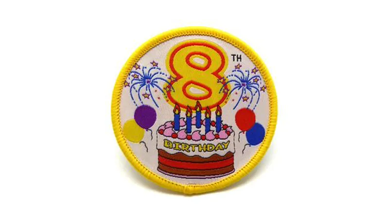 8th Birthday Cake Fun Badge